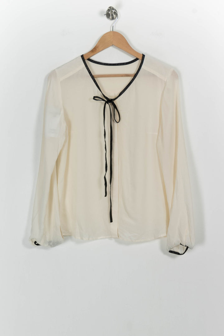 Blouse Beige et Noire - Taille S/36 de la marque Bérénice | PARAD62932 - Vendu par Paradigme - Image 2