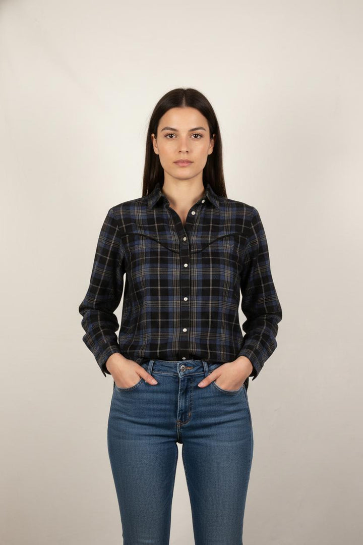 Chemise Bleu et Noir - Taille S/36