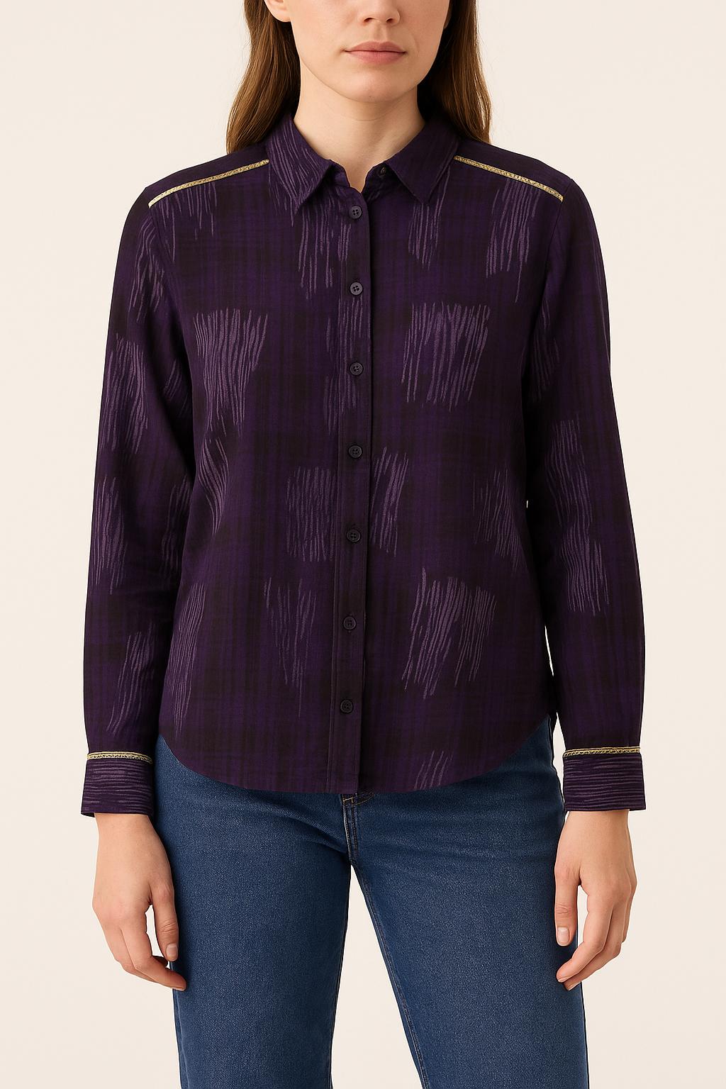 Chemise Violette - Taille S/36 de la marque Bérénice | PARAD62935 - Vendu par Paradigme - Image 1