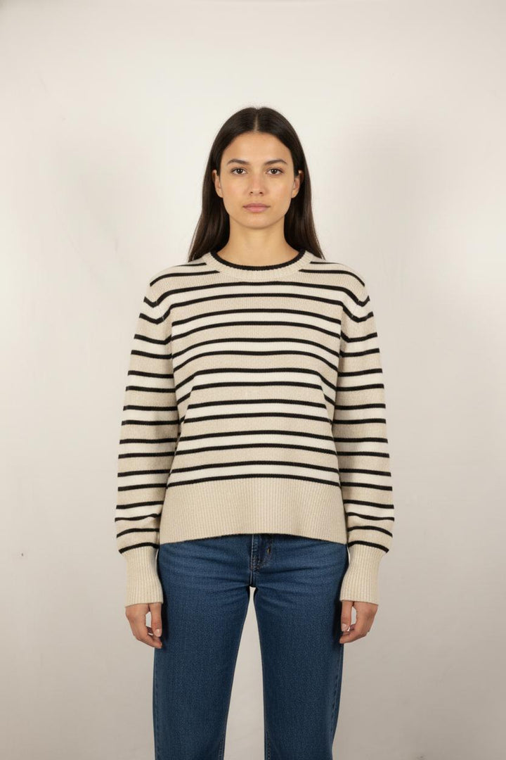 Pull Rayé Blanc et Noir - Taille S/36
