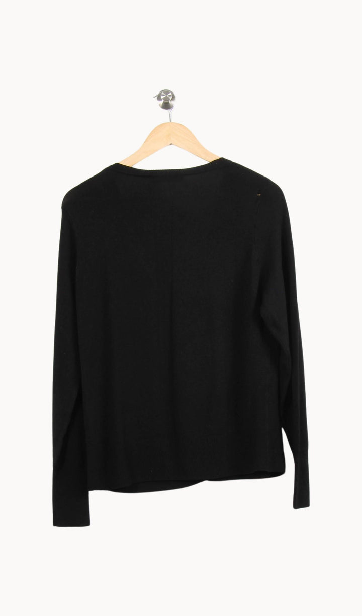 Cardigan Noir - Taille L/40 de la marque La Fée Maraboutée | PARAD62972 - Vendu par Paradigme - Image 4