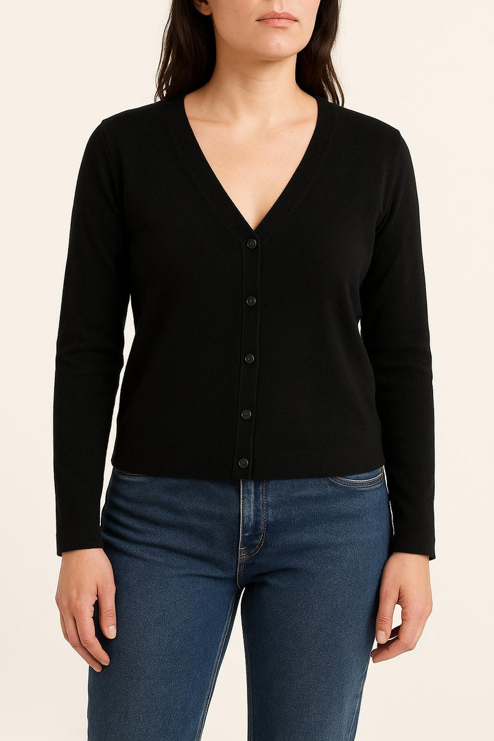 Cardigan Noir - Taille L/40 de la marque La Fée Maraboutée | PARAD62972 - Vendu par Paradigme - Image 1