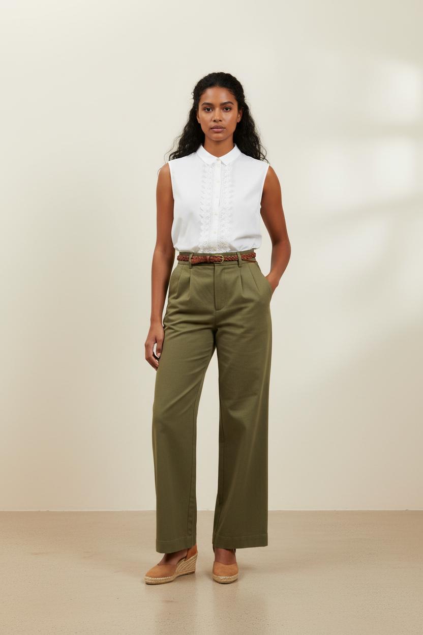 Chemise Sans Manches Blanche - Taille XL/42 de la marque La Fée Maraboutée | PARAD62986 - Vendu par Paradigme - Image 1