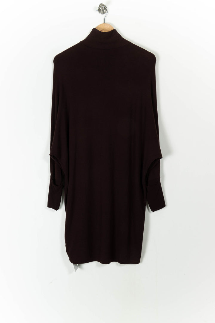 Robe Midi Bordeaux - Taille S/36 de la marque Majestic Filatures | PARAD63030 - Vendu par Paradigme - Image 4
