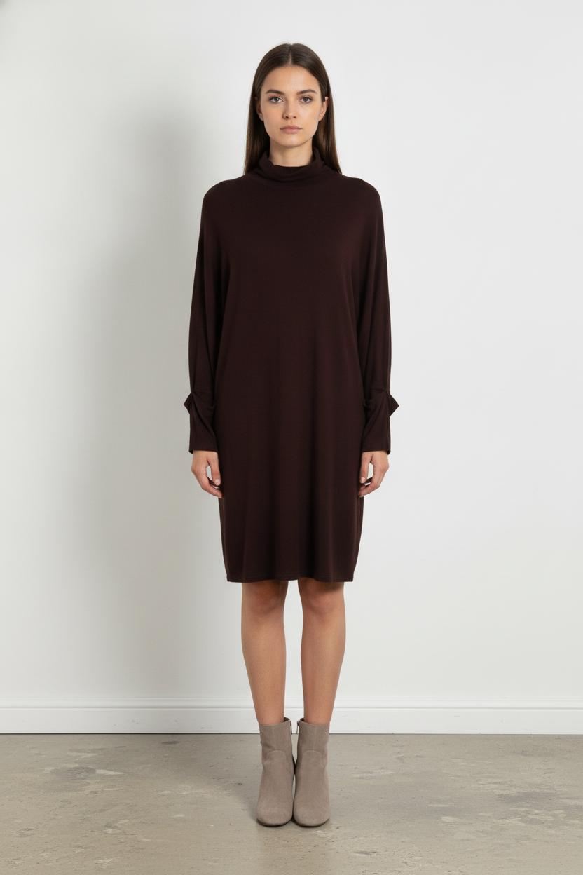 Robe Midi Bordeaux - Taille S/36 de la marque Majestic Filatures | PARAD63030 - Vendu par Paradigme - Image 1