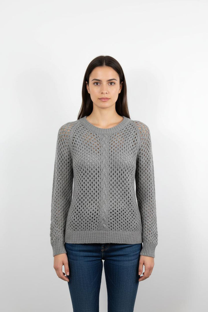 Pull ajouré gris - Taille S/36