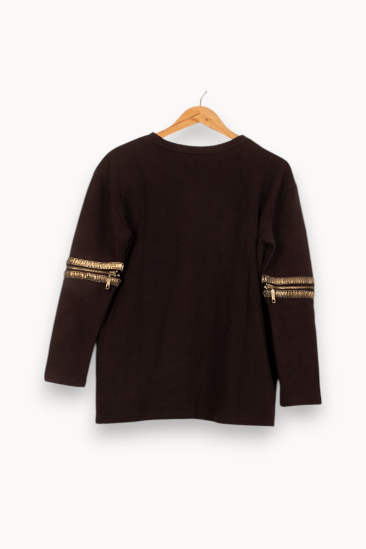 Sweat Noir et Doré - Taille M/38 de la marque Bérénice | PARAD63044 - Vendu par Paradigme - Image 4