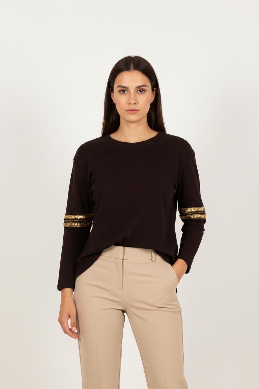 Sweat Noir et Doré - Taille M/38