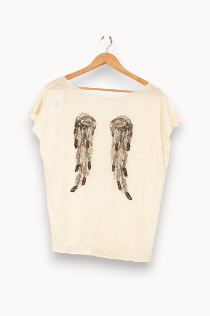 Tee-shirt Beige - Taille S/36 de la marque Bérénice | PARAD63062 - Vendu par Paradigme - Image 4