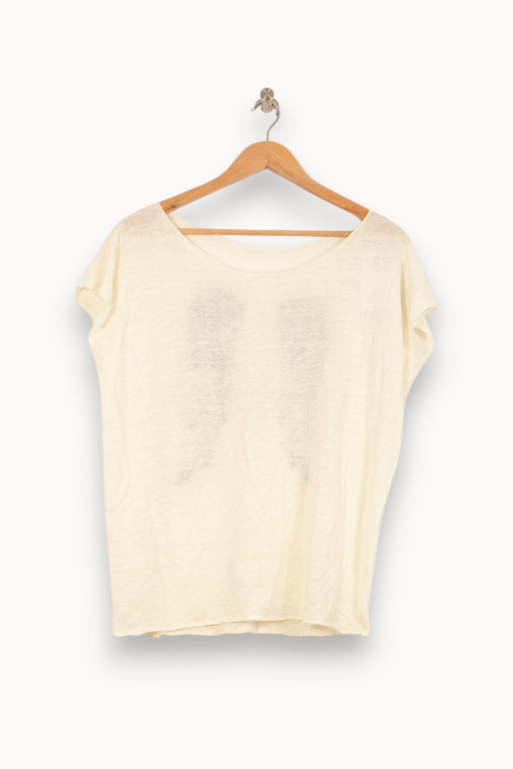 Tee-shirt Beige - Taille S/36 de la marque Bérénice | PARAD63062 - Vendu par Paradigme - Image 2