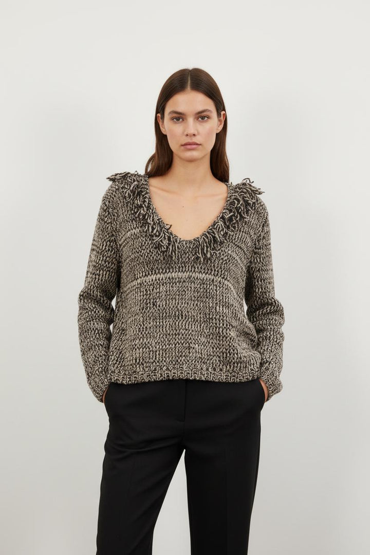 Pull Gris et Noir - Taille S/36
