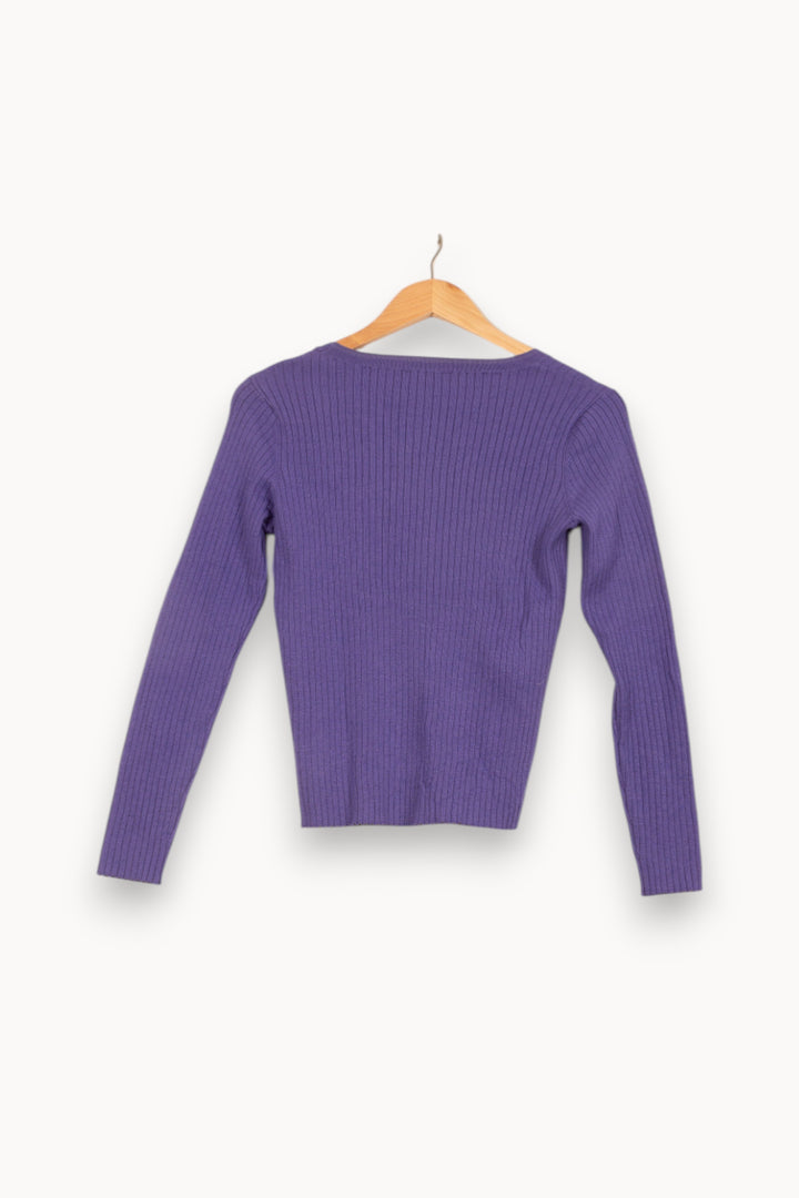 Pull Violet - Taille S/36 de la marque Bérénice | PARAD63071 - Vendu par Paradigme - Image 4