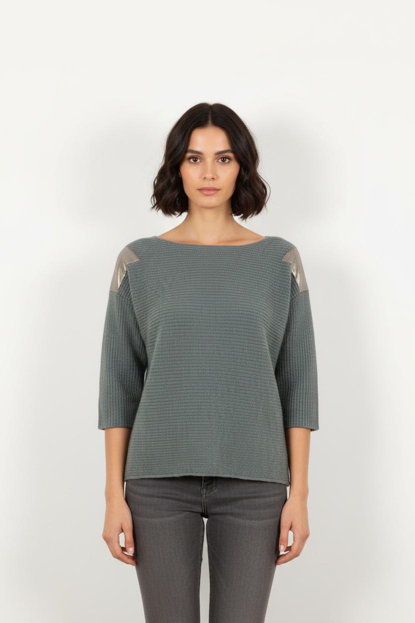 Pull Bleu et Argenté - Taille S/36