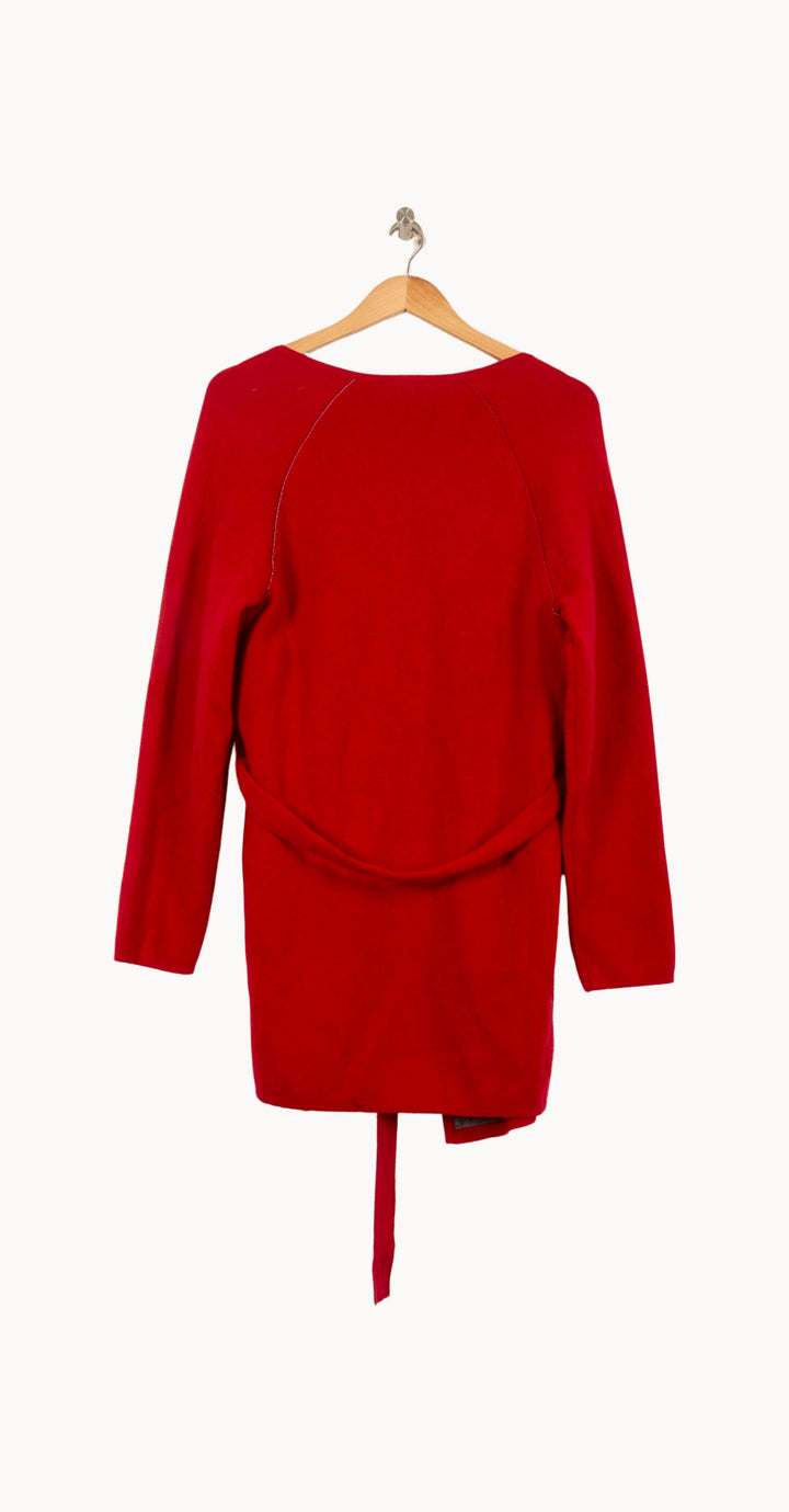 Cardigan Rouge et Gris - Taille S/36 de la marque Bérénice | PARAD63074 - Vendu par Paradigme - Image 4