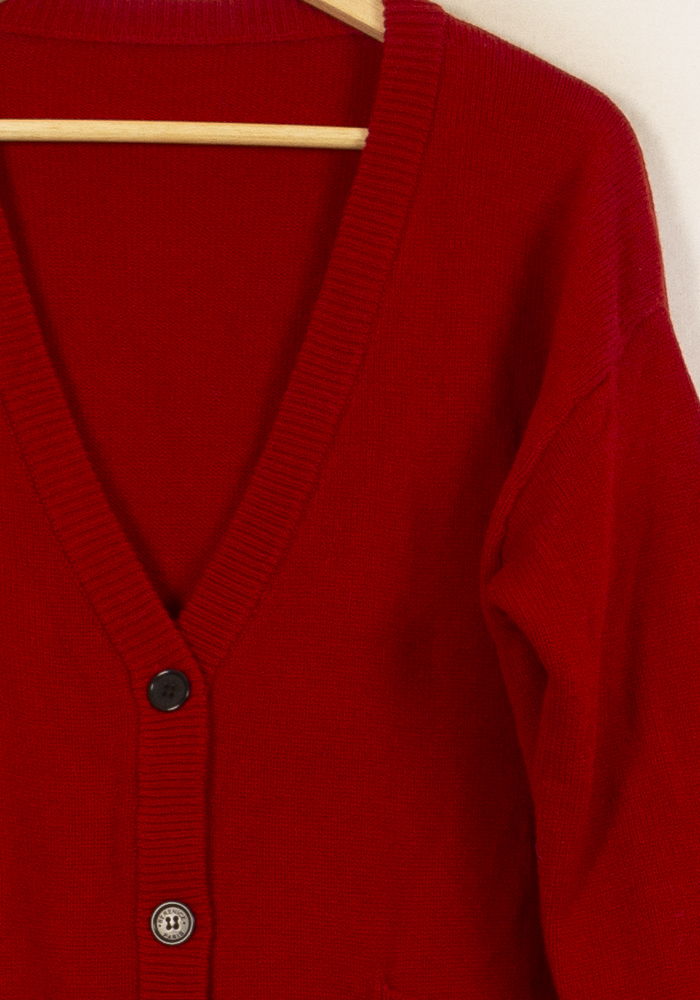 Cardigan Rouge et Violet - Taille S/36 de la marque Bérénice | PARAD63077 - Vendu par Paradigme - Image 3