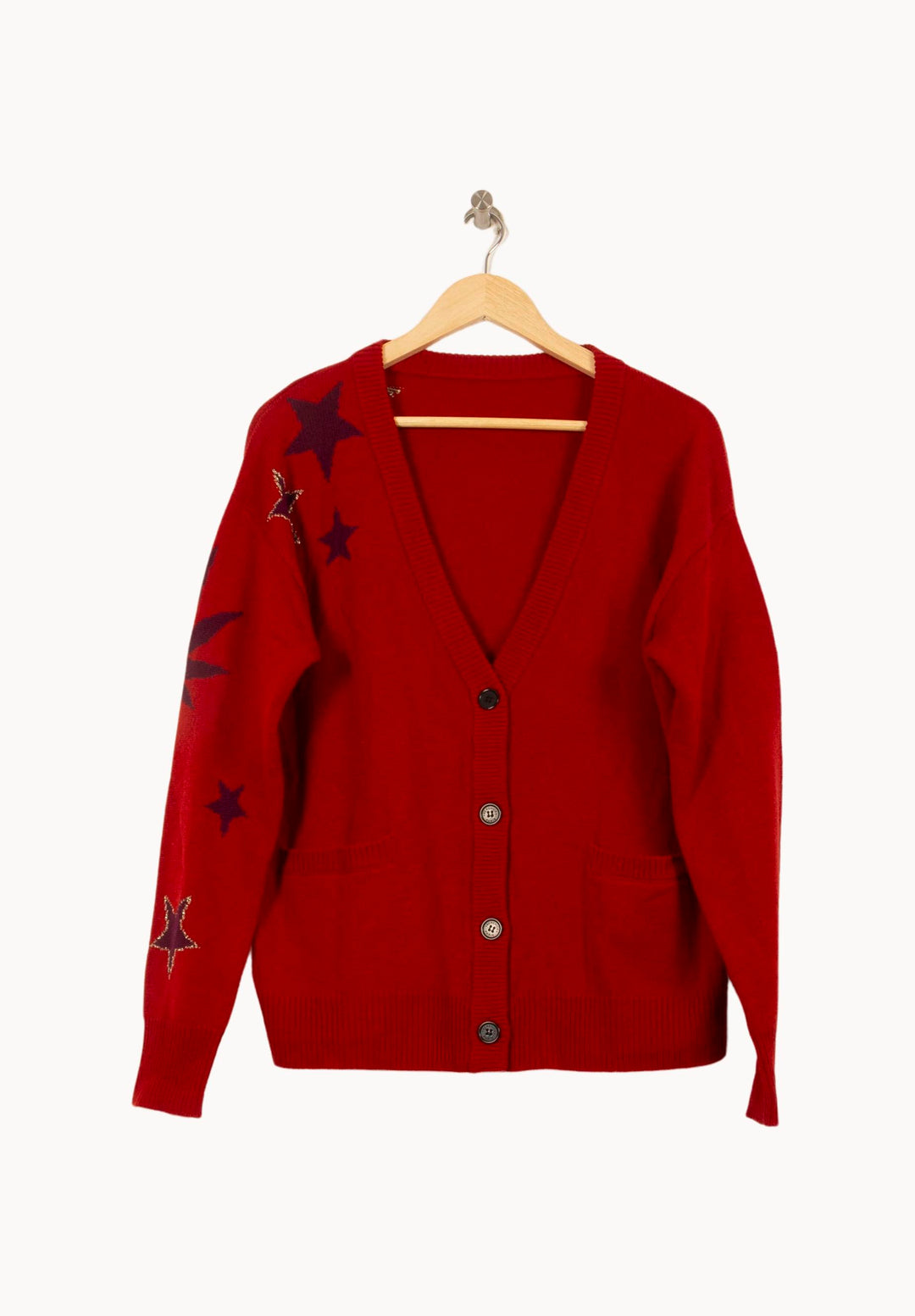 Cardigan Rouge et Violet - Taille S/36 de la marque Bérénice | PARAD63077 - Vendu par Paradigme - Image 2