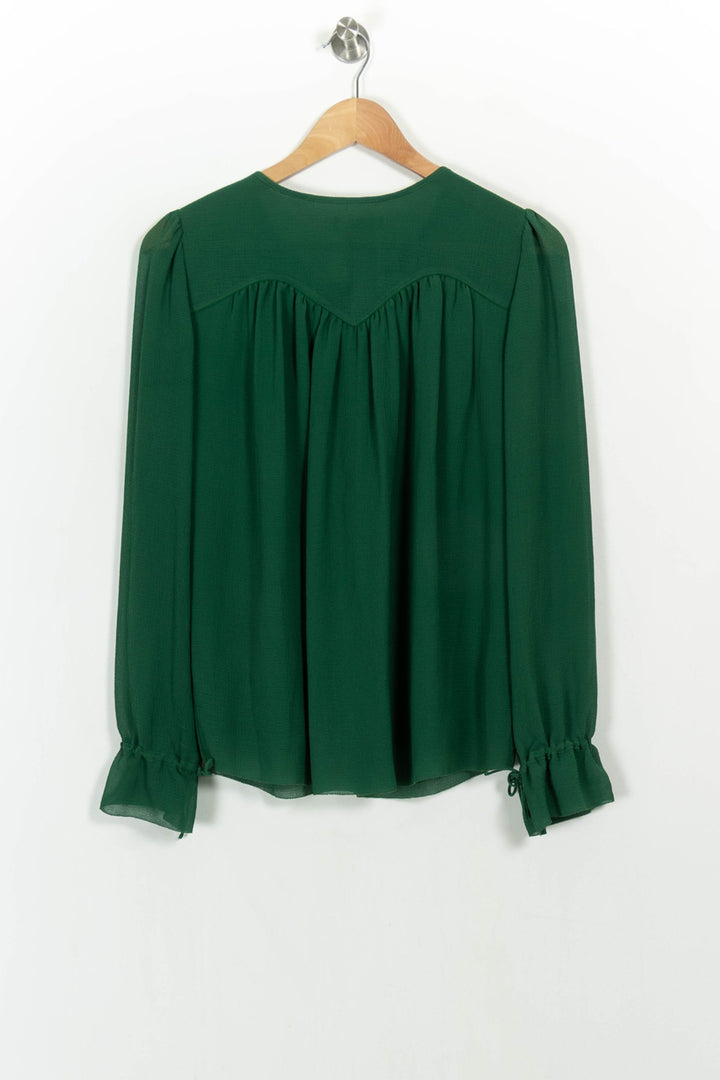 Blouse Verte - Taille S/36 de la marque ba&sh | PARAD63094 - Vendu par Paradigme - Image 4