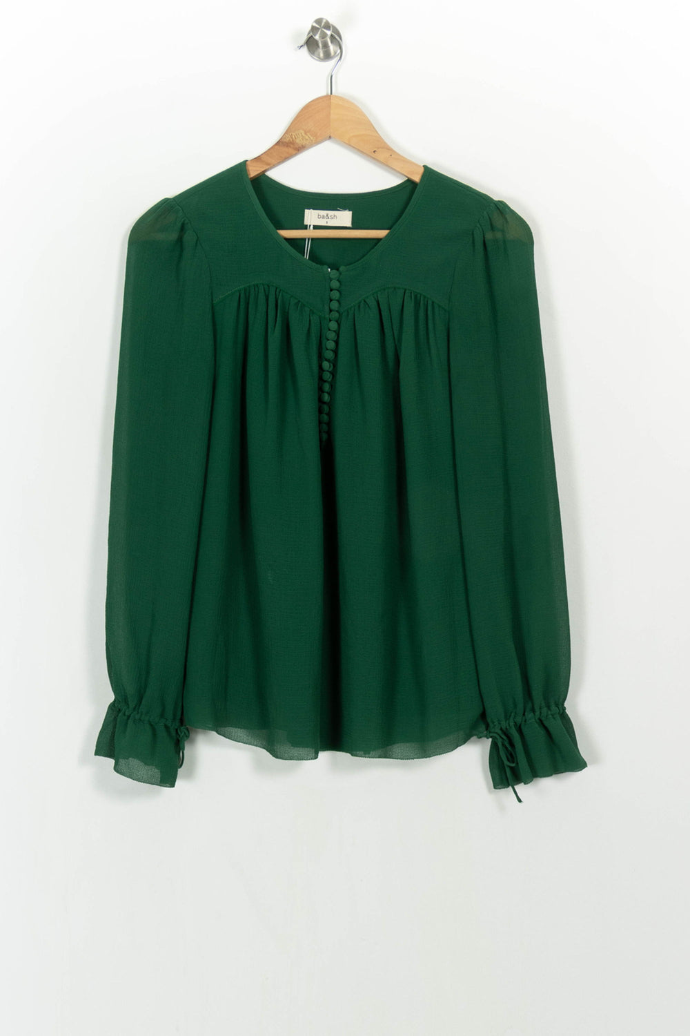 Blouse Verte - Taille S/36 de la marque ba&sh | PARAD63094 - Vendu par Paradigme - Image 2