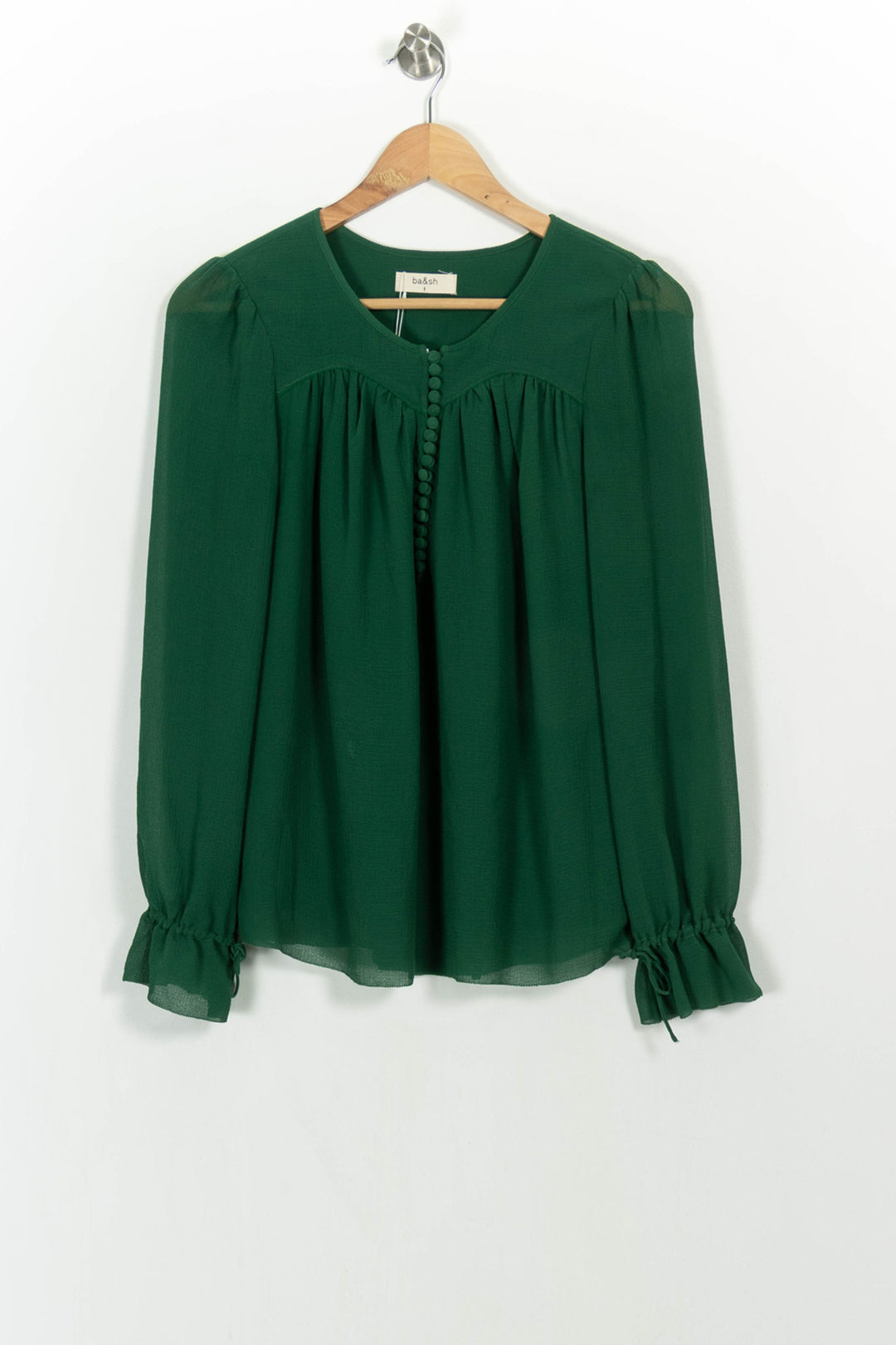 Blouse Verte - Taille S/36 de la marque ba&sh | PARAD63094 - Vendu par Paradigme - Image 2
