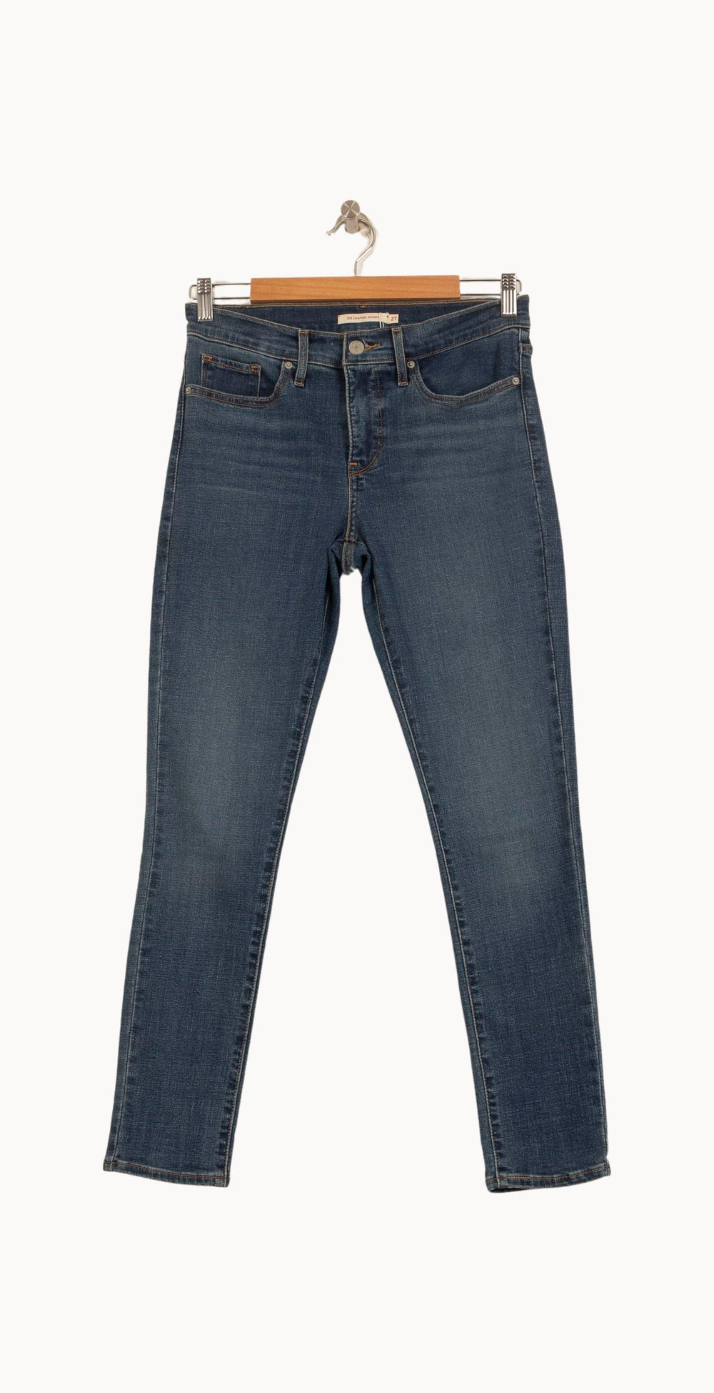Jean Skinny Bleu - Taille S/36 de la marque Levi's | PARAD63106 - Vendu par Paradigme - Image 2