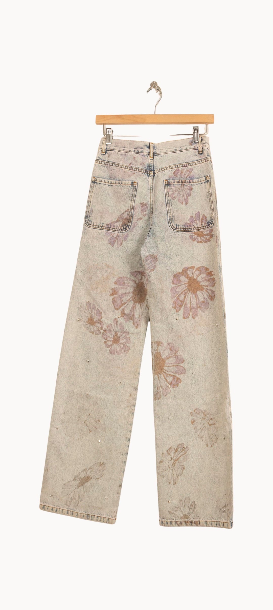 Jean Large Bleu - Taille XS/34 de la marque Sandro | PARAD63120 - Vendu par Paradigme - Image 4