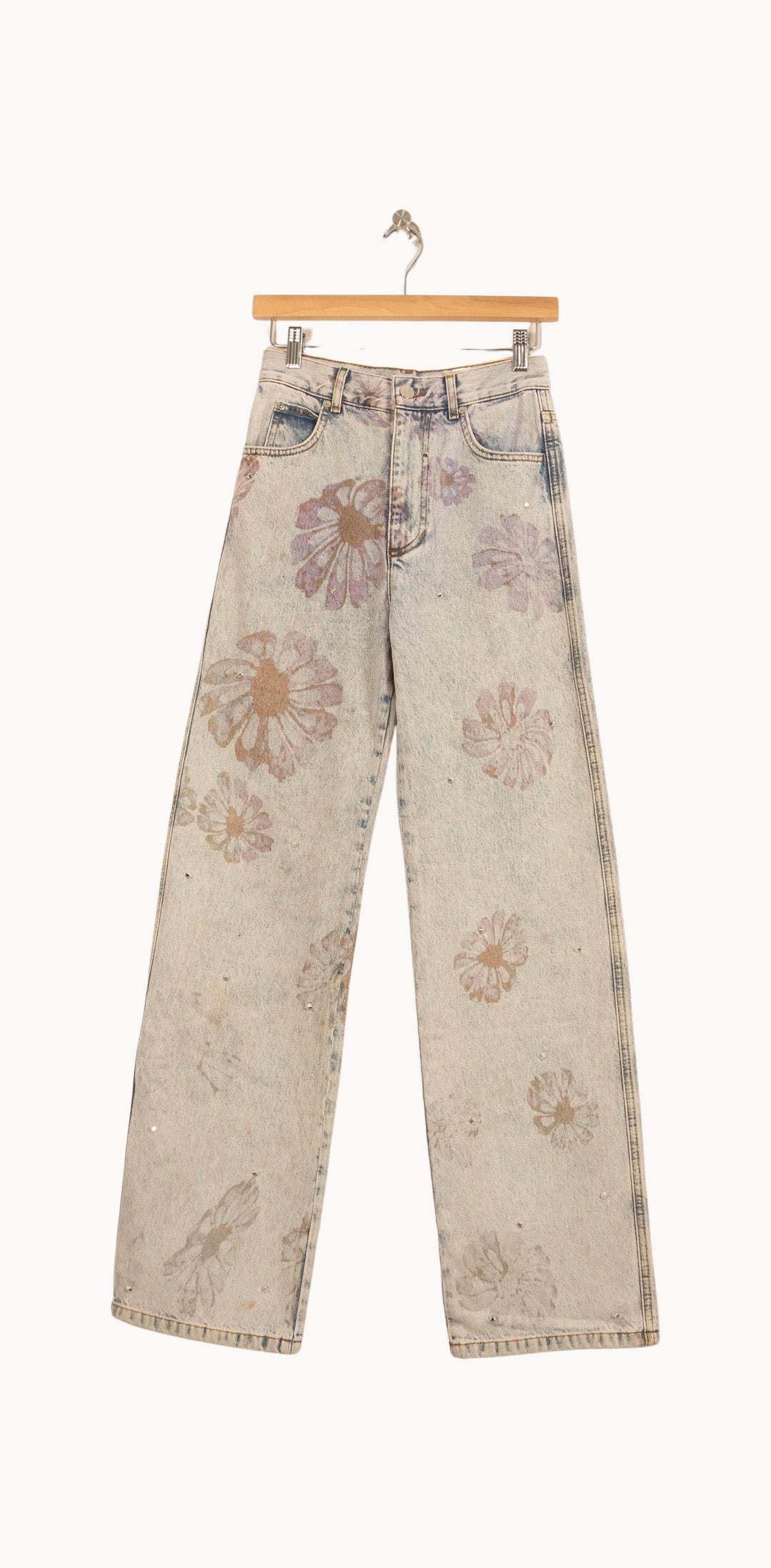 Jean Large Bleu - Taille XS/34 de la marque Sandro | PARAD63120 - Vendu par Paradigme - Image 2