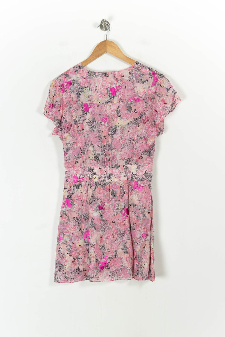 Robe Fluide Rose et Noir - Taille S/36 de la marque The Kooples | PARAD63130 - Vendu par Paradigme - Image 4