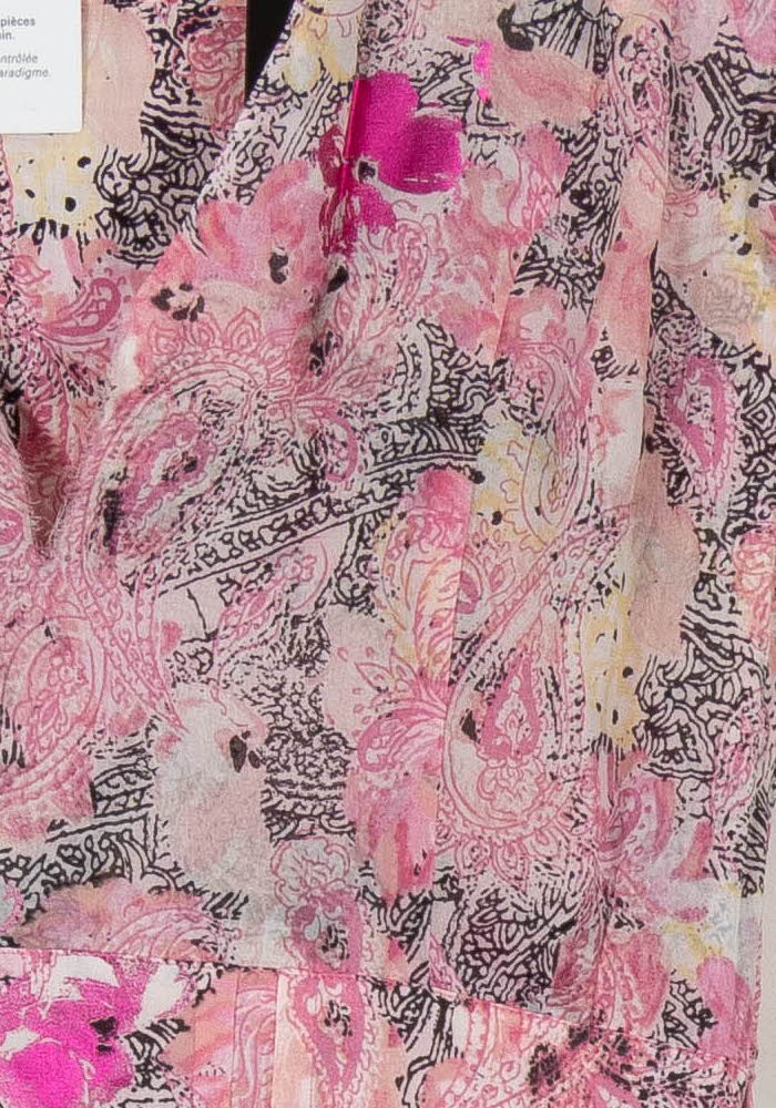 Robe Fluide Rose et Noir - Taille S/36 de la marque The Kooples | PARAD63130 - Vendu par Paradigme - Image 3