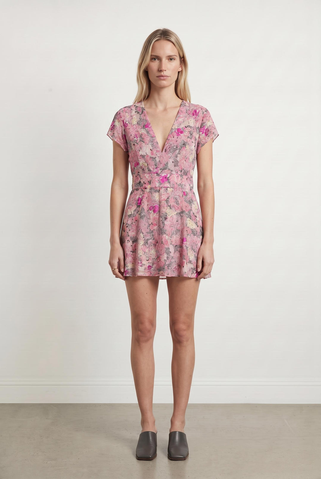 Robe Fluide Rose et Noir - Taille S/36 de la marque The Kooples | PARAD63130 - Vendu par Paradigme - Image 1