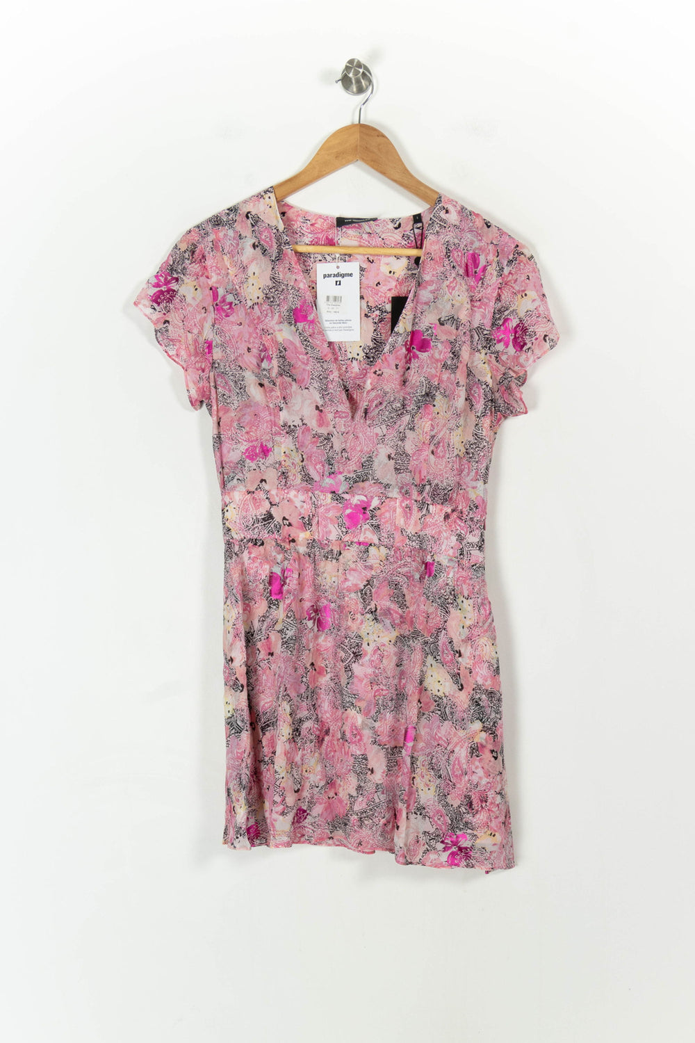 Robe Fluide Rose et Noir - Taille S/36 de la marque The Kooples | PARAD63130 - Vendu par Paradigme - Image 2