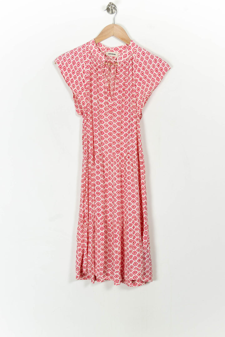 Robe Fluide Rose et Blanc - Taille XS/34 de la marque Zadig&Voltaire | PARAD63131 - Vendu par Paradigme - Image 2