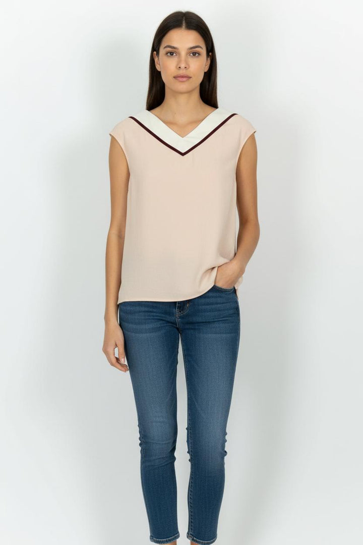 Débardeur Rose et Blanc - Taille S/36 de la marque Maje | PARAD63188 - Vendu par Paradigme - Image 1