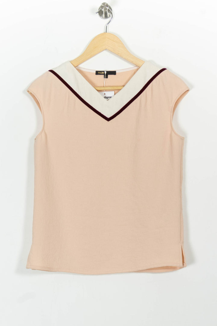Débardeur Rose et Blanc - Taille S/36 de la marque Maje | PARAD63188 - Vendu par Paradigme - Image 2