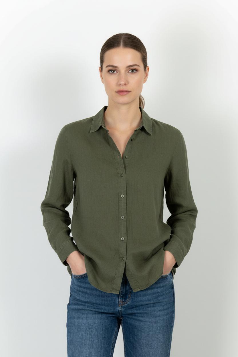 Chemise Verte - Taille S/36 de la marque Caroll | PARAD63208 - Vendu par Paradigme - Image 1