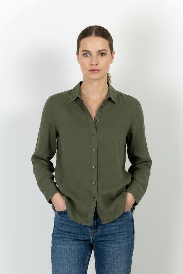 Chemise Verte - Taille S/36 de la marque Caroll | PARAD63208 - Vendu par Paradigme - Image 1