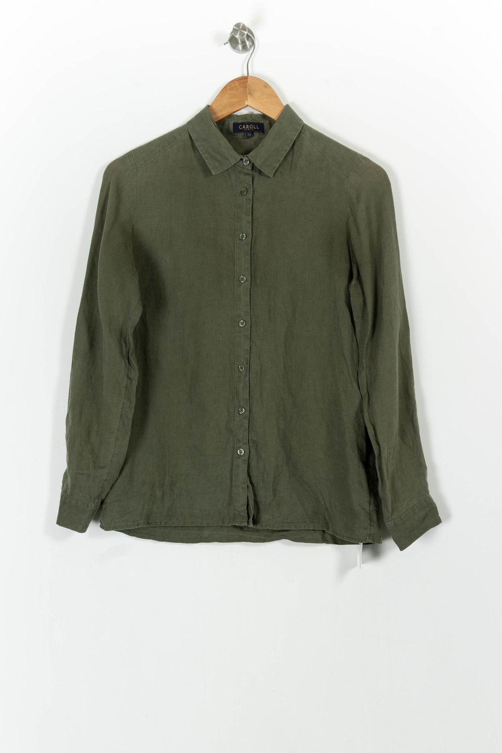 Chemise Verte - Taille S/36 de la marque Caroll | PARAD63208 - Vendu par Paradigme - Image 2