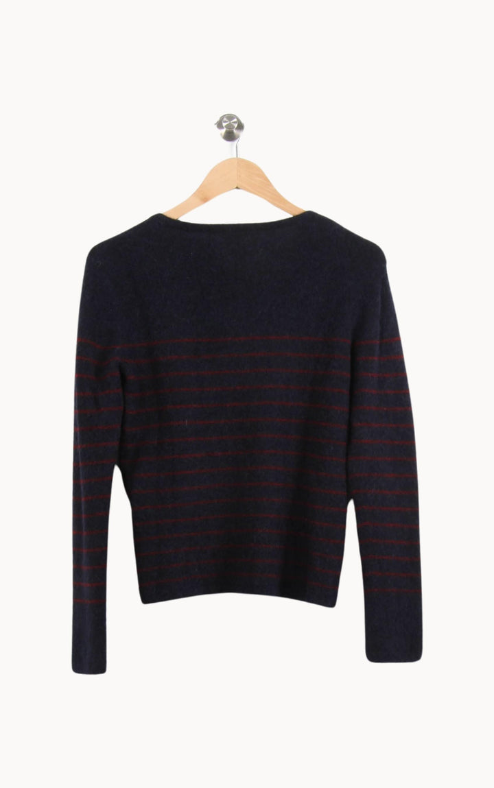 Pull Marine et Bordeaux - Taille S/36 de la marque Mes Demoiselles Paris | PARAD63219 - Vendu par Paradigme - Image 4