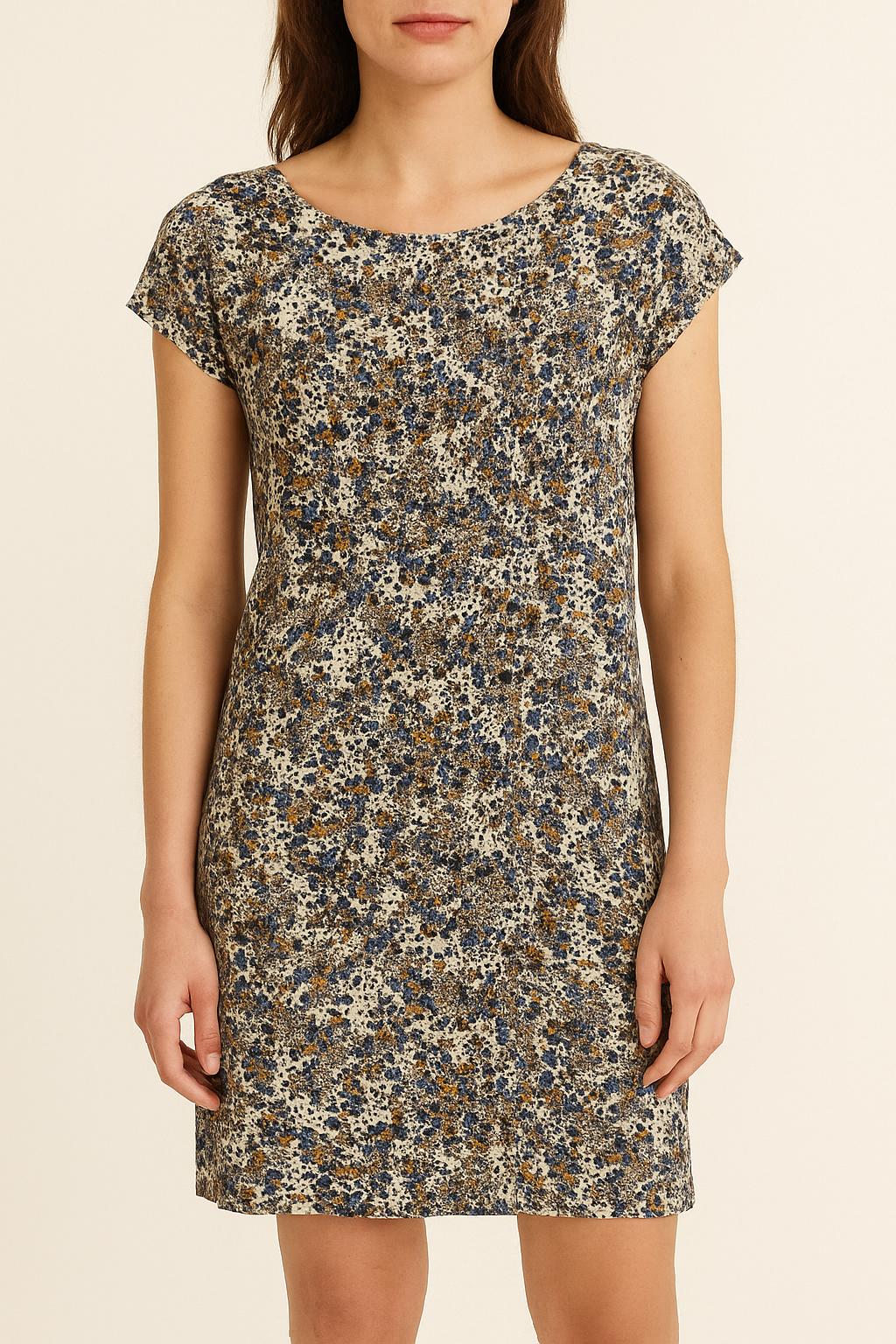 Robe Bleu et Beige - Taille S/36 de la marque La Fée Maraboutée | PARAD63230 - Vendu par Paradigme - Image 1