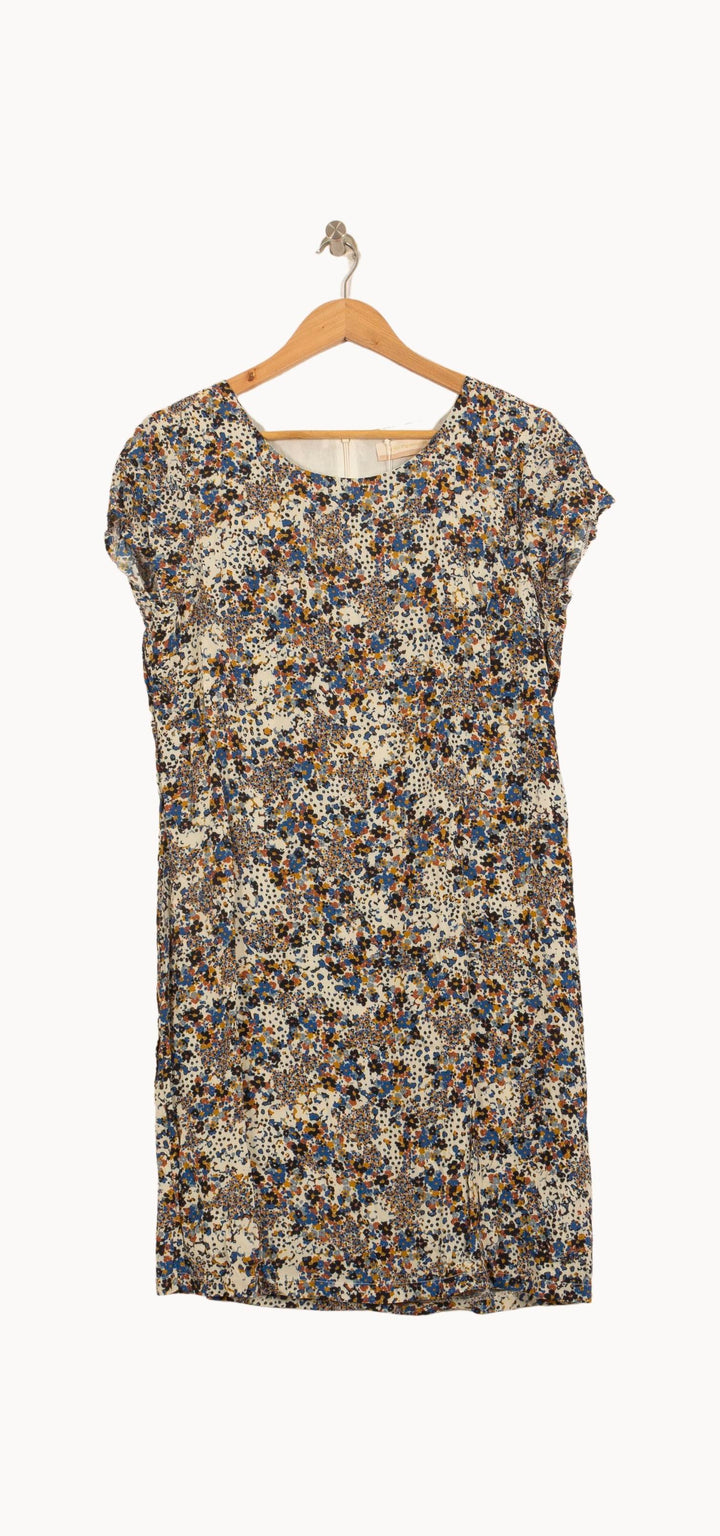 Robe Bleu et Beige - Taille S/36 de la marque La Fée Maraboutée | PARAD63230 - Vendu par Paradigme - Image 2