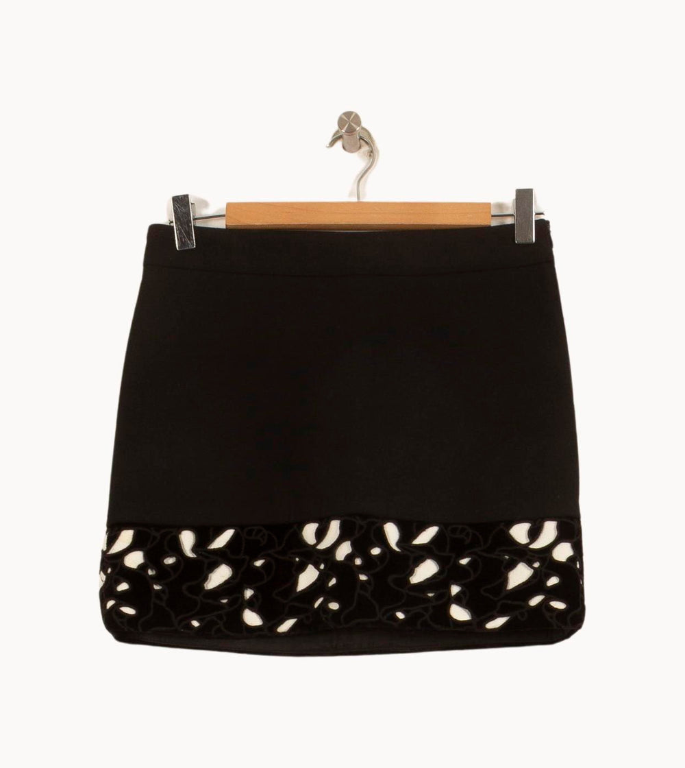 Jupe Courte Noire et Blanche - Taille S/36 de la marque Maje | PARAD63235 - Vendu par Paradigme - Image 2