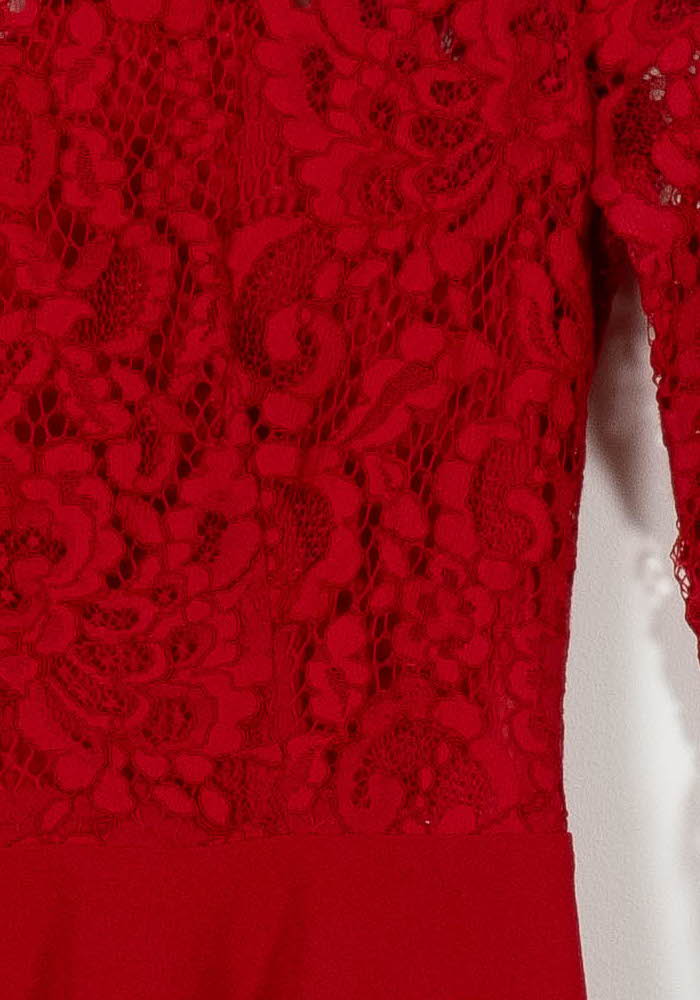 Robe En Dentelle Rouge - Taille S/36 de la marque Claudie Pierlot | PARAD63236 - Vendu par Paradigme - Image 3