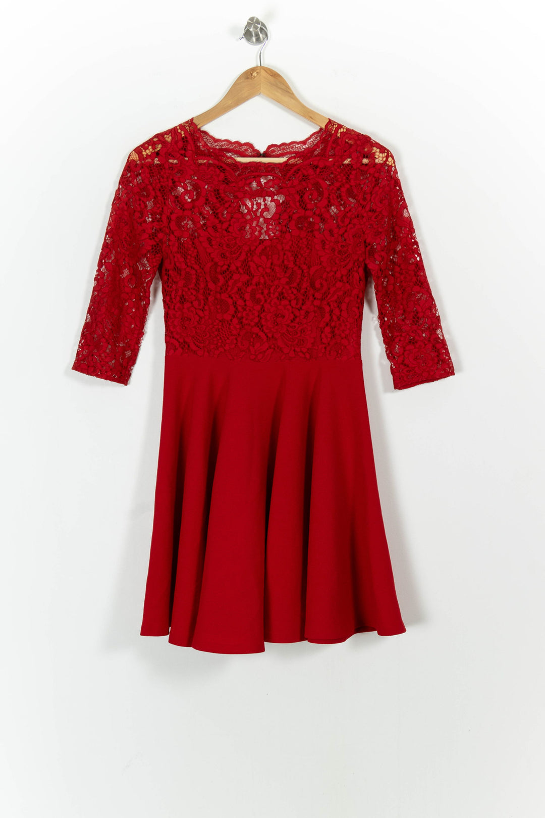 Robe En Dentelle Rouge - Taille S/36 de la marque Claudie Pierlot | PARAD63236 - Vendu par Paradigme - Image 2