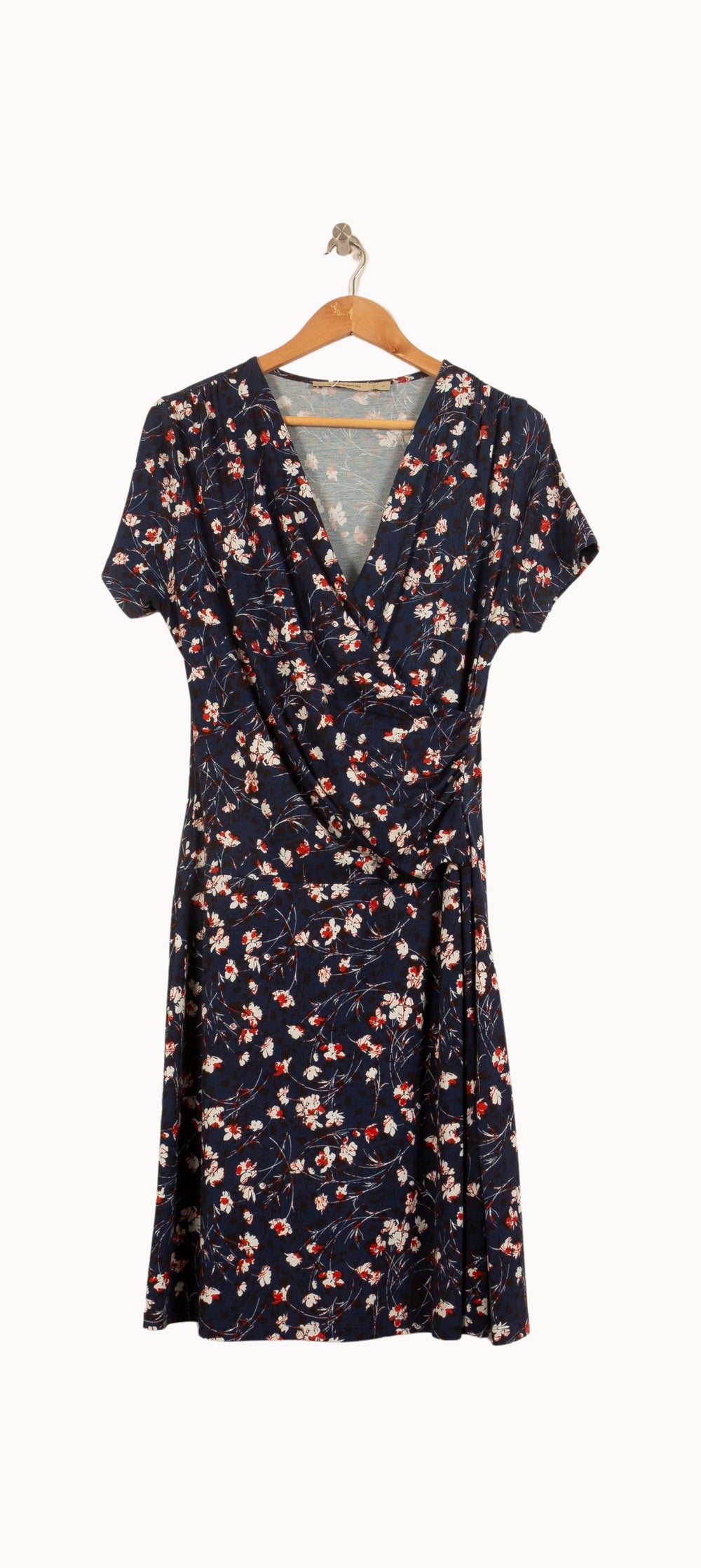 Robe Portefeuille Bleu et Blanc - Taille S/36 de la marque La Fée Maraboutée | PARAD63239 - Vendu par Paradigme - Image 2