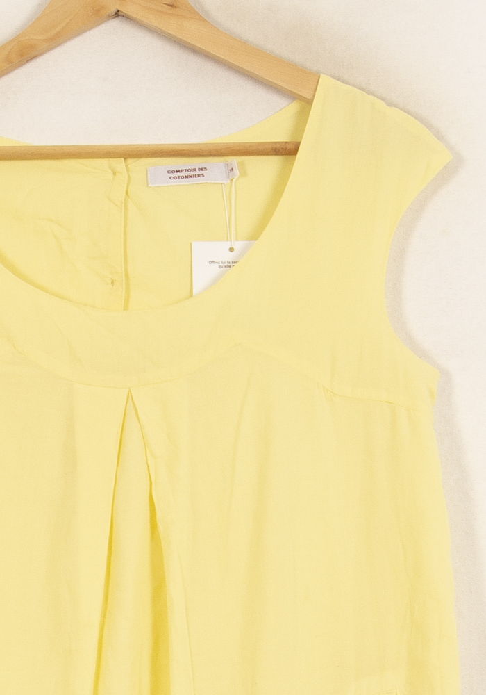 Robe Sans Manches Jaune - Taille M/38 de la marque Comptoir des Cotonniers | PARAD63251 - Vendu par Paradigme - Image 3
