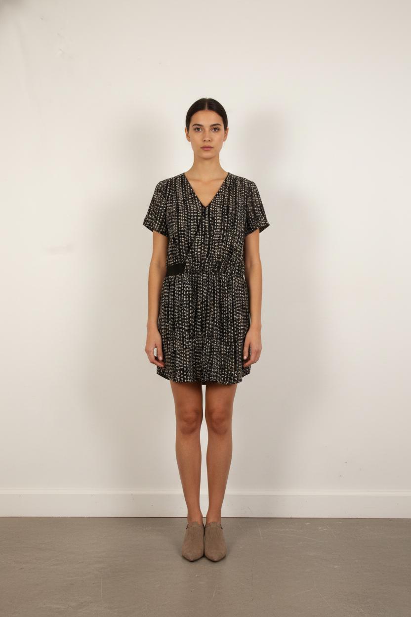 Robe Courte Noire et Blanche - Taille L/40
