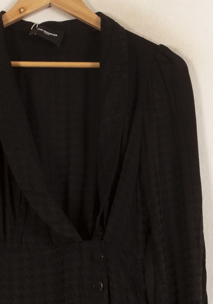 Robe Cache-Cœur Noire - Taille M/38 de la marque The Kooples | PARAD63255 - Vendu par Paradigme - Image 3