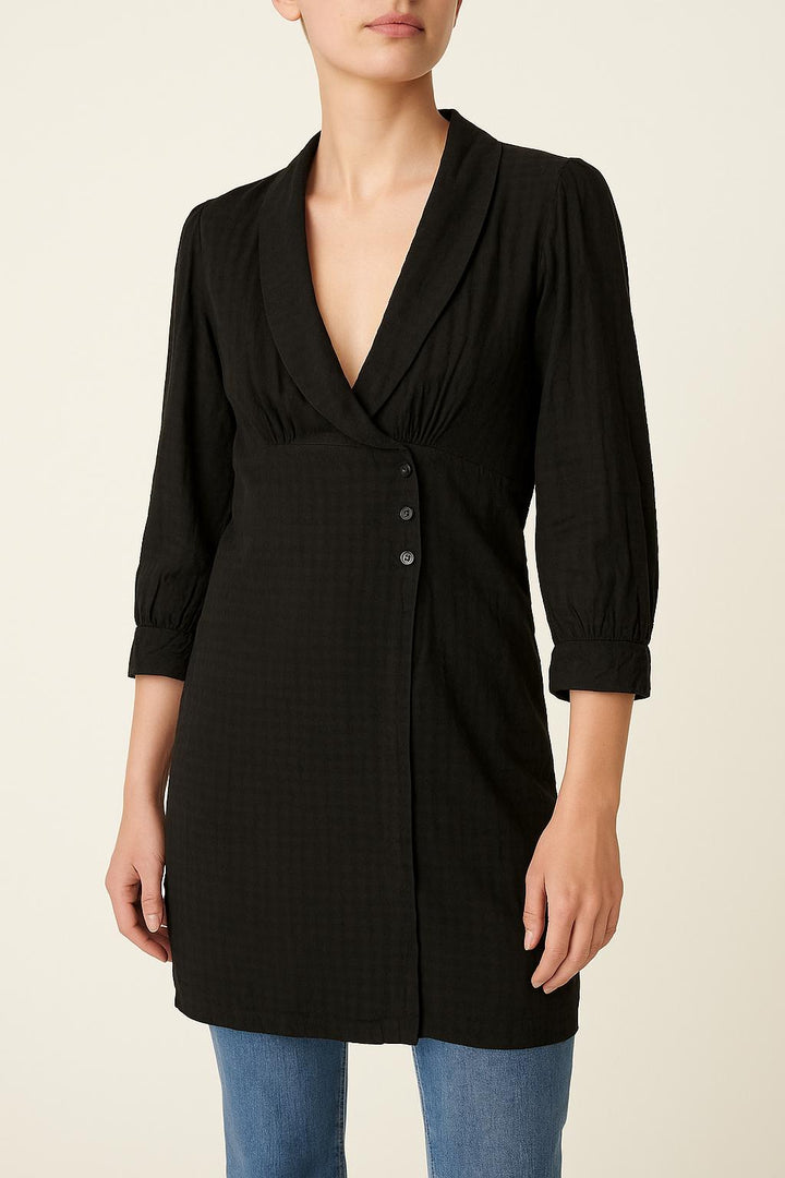 Robe Cache-Cœur Noire - Taille M/38 de la marque The Kooples | PARAD63255 - Vendu par Paradigme - Image 1