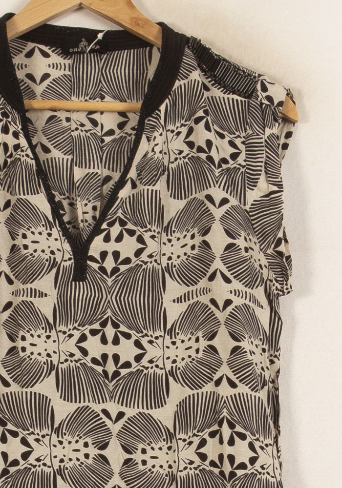 Débardeur Noir et Beige - Taille M/38 de la marque One Step | PARAD63259 - Vendu par Paradigme - Image 3