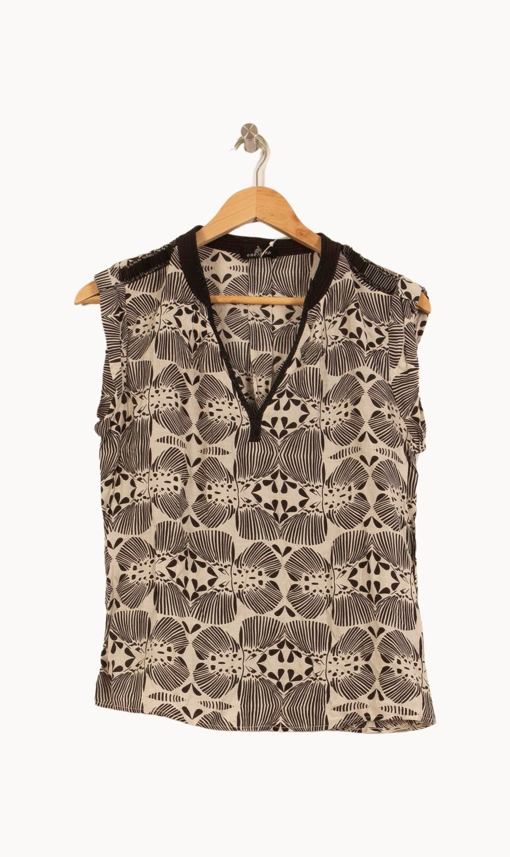 Débardeur Noir et Beige - Taille M/38 de la marque One Step | PARAD63259 - Vendu par Paradigme - Image 2