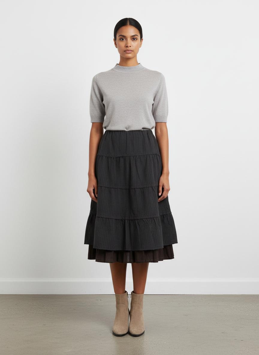 Jupe Longue Grise - Taille XL/42
